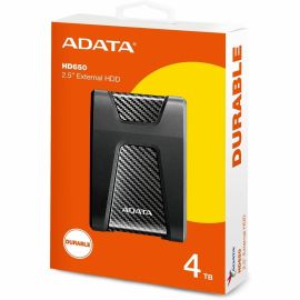 Adata DashDrive Durable HD650 4 TB Portable Hard Drive - External - Black