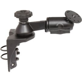 RAM SINGLE SWING ARM ON VERTICAL RAIL MOUNTING BASE. SWING ARM CONNECTS TO A 2.5