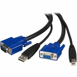 StarTech.com 15 ft 2-in-1 Universal USB KVM Cable - KVM Cable - 15 ft - 1 x Type B, 1 x D-Sub (HD-15), 1 x Type A, 1 x D-Sub (HD-15) - KVM Switch Cable External