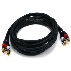 RCA PLUG/2 RCA PLUG M/M 22AWG CABLE-10FT