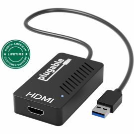 Plugable USB 3.0 to HDMI Video Graphics Adapter with Audio for Multiple Monitors