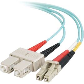 5M 10G DPX 2.0MM SC-LC PVC AQUA, TAA COMPLIANT