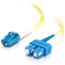 C2G 15M LC-SC 9/125 OS1 DUPLEX SINGLEMODE PVC FIBER OPTIC CABLE (USA-MADE) - YEL