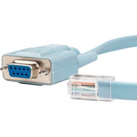 Rocstor Premium 6 ft Cisco console router cable - RJ45 (m) - DB9 (f) - RJ-45 Male Network - DB-9 Female Serial - Blue - Blue Cisco Router Cable - M/F