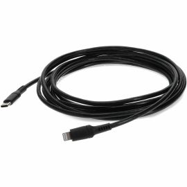 AddOn 1.0m (3.3ft) USB 3.1 Type (C) Male to Lightning Male Sync and Charge Black Cable
