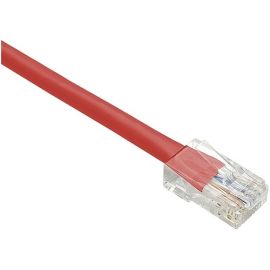 4 FOOT UNC GROUP CORE CAT5E PATCH CABLE, NON BOOTED, UTP, RED, 4FT, UNSHIELDED C