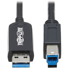 Tripp Lite by Eaton USB 3.2 Gen 1 Plenum-Rated Fiber Active Optical Cable (AOC) - 5 Gbps, (A to B M/M), Black, 20 m