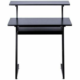 STAGE RIGHT BY MONOPRICE RECORDING STUDIO DESK WITH RAISED PLATFORM AND KEYBOARD