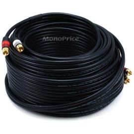 RCA PLUG/2 RCA PLUG M/M CABLE-BLACK75FT