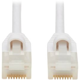 Eaton Tripp Lite Series Safe-IT Cat6a 10G Snagless Antibacterial Slim UTP Ethernet Cable (RJ45 M/M), White, 15-ft. (4.57 m)