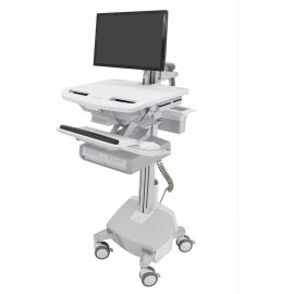 Ergotron StyleView Cart with LCD Arm, LiFe Powered, 2 Drawers (2x1)