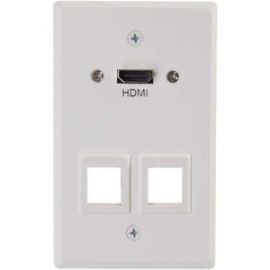 HDMI SG WALL PLATE+2 KEYSTONES WHITE