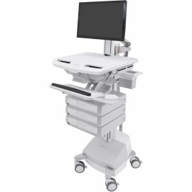 Ergotron StyleView Cart with LCD Pivot, SLA Powered, 3 Drawers (1x3)