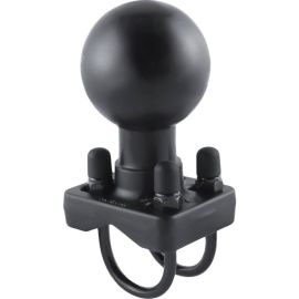 RAM DOUBLE U-BOLT BASE WITH D SIZE 2.25 BALL FOR RAILS FROM 0.75 TO 1.25 IN DIAM