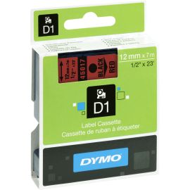 DYMO LABELMANAGER D1 TAPE 12MMX7M 1/2X23 BK/RD GLOBAL