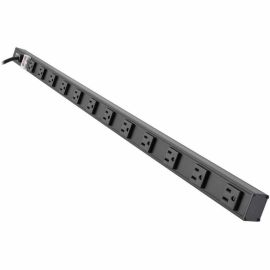 Tripp Lite by Eaton 12-Outlet Vertical Power Strip 120V 15A NEMA 5-15P 15 ft. (4.57 m) Cord 36 in. Black Housing