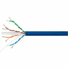 MONOPRICE CAT6A 1000FT BLUE CMR BULK CABLE_ SOLID_ UTP_ 23AWG_ 650MHZ_ 10G_ PURE