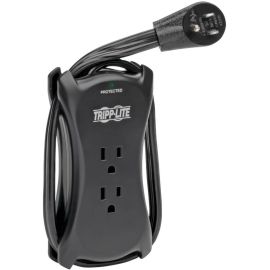 Tripp Lite by Eaton Protect It! 3-Outlet Travel-Size Surge Protector - 5-15R Outlets 2 USB Ports 5-15P Input 1050 Joules Black
