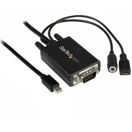 StarTech.com 6 ft 2m Mini DisplayPort to VGA Adapter Cable with Audio - Mini DP to VGA Converter - 1920x1200