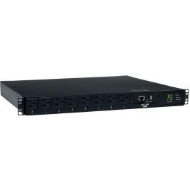 Tripp Lite by Eaton PDU 1.4kW Single-Phase Switched Automatic Transfer Switch PDU 2 120V 5-15P 15A Inputs 8 5-15R Outputs 1U TAA