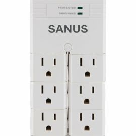 SURGE PROTECTED WALL TAP, 6 ROTATING OUTLETS