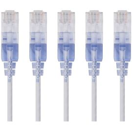 SLIM CAT6A CABLE - 5-PACK - 5FT WHITE