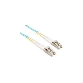UNC OM4 LC TO LC FIBER OPTIC CABLE, AQUA 50/125UM DUPLEX MULTIMODE FIBER DESIGNE