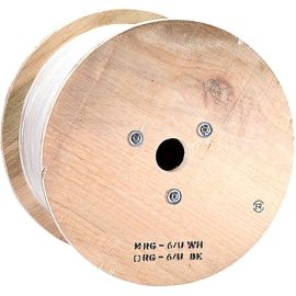 RG6 QUAD SHIELD CL2  - 1000FT CABLE WHT