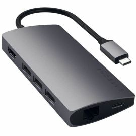 TYPE-C MULTI-PORT ADAPTER 4K WITH ETHERNET V2 SILVER