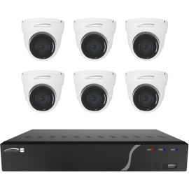 8CH H.265 NVR, 6 OUTDOOR IR 5MP IP CAMERAS, NDAA