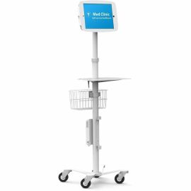 IPAD PRO 12.9IN (3-6TH GEN) SPACE ENCLOSURE MEDICAL ROLLING CART WHITE