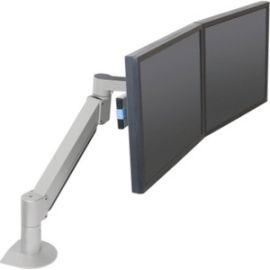 SUPPORTS 2.5-18.7 LBS PER MONITOR. MAX MONITOR SIZE IS 24. INCLUDES FLEXMOUNT.