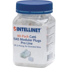 90-PACK CAT6 RJ45 MODULAR PLUGS PRO LINE