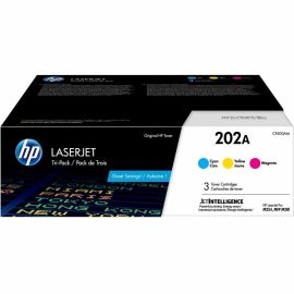 HP 202A (CF500AM) Original Laser Toner Cartridge - Cyan, Magenta, Yellow - 3 / Carton