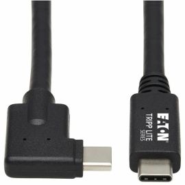 Tripp Lite by Eaton USB-C Cable (M/M) - USB 3.2 Gen 2 (10 Gbps) 5A (100W) Rating Thunderbolt 3 Compatible Right-Angle Plug 1 m (3.3 ft.)