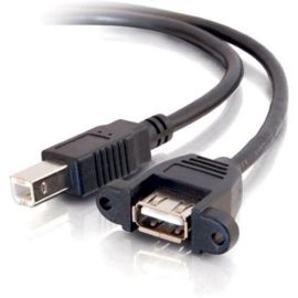 1.5FT PANEL-MOUNT USB 2.0 A FEMALE TO B MALE CABLE