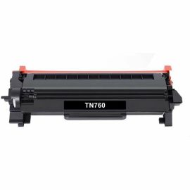 Brother Genuine TN-760 High Yield Toner Cartridge - Black