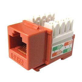 CAT6 110 TYPE KEYSTONE JACK ORANGE