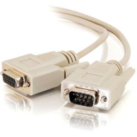 CABLES TO GO 02713 15FT (4.6M) DB9 M/F SERIAL RS232 EXTENSION CABLE - BEIGE - PU