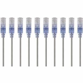 MONOPRICE SLIMRUN CAT6A ETHERNET PATCH CABLE - SNAGLESS RJ45_ STRANDED_ UTP_ PUR