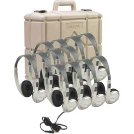 CALIFONE 12 PACK STEREO HEADPHONE SILVER