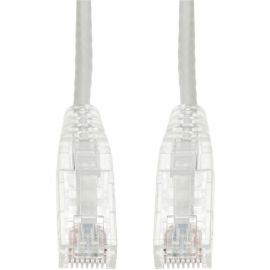 1FT WHITE CAT6 SLIM UTP PVC SLIM SNAGLESS CLEAR-CLAW