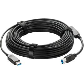 Vaddio 49ft USB 3.2 B to USB A Cable - USB 3.2 Gen 2 to USB A - Active Optical Cable - Plenum Rated - Black