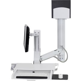 Ergotron StyleView Wall Mount for Monitor, Keyboard, Bar Code Scanner, CPU, Mouse - White