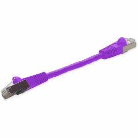 6IN RJ-45 M/M CAT6 VIOLET CU PATCH CBL