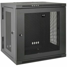 Tripp Lite by Eaton SmartRack 10U Low-Profile Switch-Depth Wall-Mount Small Rack Enclosure Hinged Back