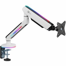 SIIG Mounting Arm for Monitor, Flat Panel Display, Curved Screen Display - White - Landscape/Portrait