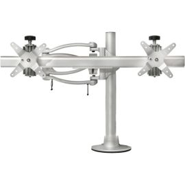 200 SERIES DUAL MONITOR ARM, SILVER, 16 POLE