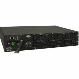 Tripp Lite by Eaton PDU 5.5kW Single-Phase Switched PDU - LX Interface 208/230V Outlets (8 C13 & 6 C19) L6-30P Input 15 ft. (4.57 m) Cord 2U Rack-Mount TAA