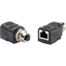 IndustrialNet Industrial M12 D-Code to RJ45 Coupler Adapter